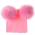 thumbnail image 5 of Meidiya Kids Winter Cute Warm Soft Pompom Hat Knitted Ski Beanie Hat Double Pom Beanie Cap for Girls Boys, 5 of 7
