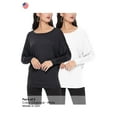 thumbnail image 5 of Women's Solid Stretch Dolman Tops (Pack of 2) Lightweight and Relaxed Fit, 5 of 5