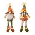thumbnail image 2 of Thanksgiving Gnome Long leg Maple Leaf Decorative Statue Figurine Tiered Tray Ornament Season Kitchen Tray Decoration, 2 of 4