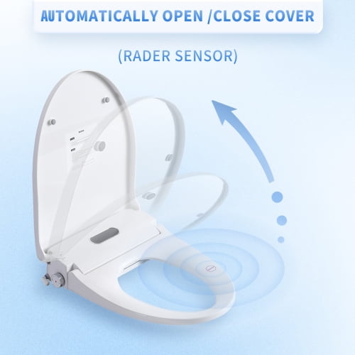 taoruifang Smart Bidet Toilet Seat with Side Knob Adjustable Heated Seat, ozzle self-cleaning with Side Control Mode Seat