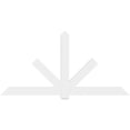 thumbnail image 2 of 96"W x 48"H x 2"D x 6"F, 12/12 Pitch, Kennewick Architectural Grade PVC Gable Bracket, 2 of 8