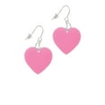thumbnail image 2 of Acrylic 1" Hot Pink Heart Heart French Earrings, 2 of 4