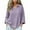 #460-Purple, variant on Women's Casual Fit Notched Collar Three Quarter Flared Sleeve Top Casual and Chic