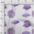 thumbnail image 1 of oneOone Cotton Flex Dusty Purple Fabric Triangle & Mandala Watercolor Dress Material Fabric Print Fabric By The Yard 40 Inch Wide, 1 of 4