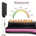thumbnail image 4 of ZHICHUN Professional Ionic Hair Straightening Brush Fast Heating Ceramic Brush with LED Screen 30 Temperature Settings for Home Travel and Salon Use, 4 of 6