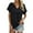 A01 Black, variant on Cute Shirts For Women V Neck Short Sleeve Solid Colod Trendy Elegant Casual T Shirts Breathable Soft Spring Basic Blouses Vacation Clothes Black L