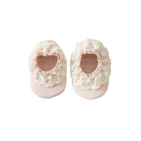 

VISgogo Baby Socks Mesh Lace Embellished Non-Slip Breathable High Elastic Leisure Floor Socks