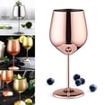 thumbnail image 2 of Gobelet en Acier Inoxydable Verre à Vin Rouge Résistant aux Chutes Type Tambour Plaqué Cuivre, 2 of 2