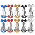 thumbnail image 1 of 10 piezas de clavijas de anclaje ajustables para suelo de tablones, con hebillas para toldos de exterior, clavos fijos para camping, 1 of 5