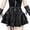 Black, variant on Punk Style Lace-Up Layered Mini Skirt, Versatile Fashion Statement for Summer, Gothic Grunge Y2K Fairy Casual Wear