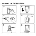 thumbnail image 4 of Injueey Dispensador de jabón líquido inteligente por inducción infrarroja, blanco/negro, 700ml, Sensor, dispensador de jabón automático Suministros de limpieza para el hogar, 4 of 6