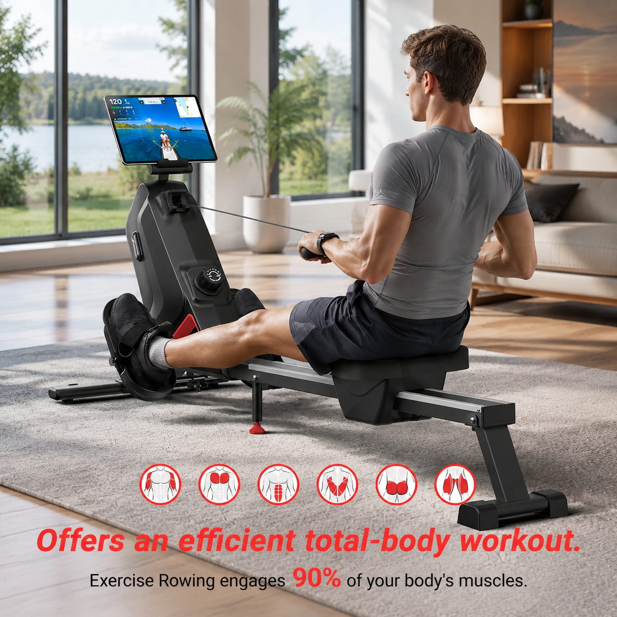 Merach Magnetic Rowing Machine, 16 Levels photo 5