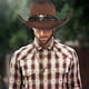 thumbnail image 1 of COMPUKAS Sombrero Vaquero Retro De Café Con Elástica Para Estilo Occidental, 1 of 4