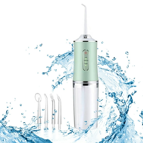 SSKDBFJG Water Flosser - Portable Cordless Teeth Flosser Rechargeable Travel Rinse Cleaner IPX7 Waterproof Electric Water Flosser-Green