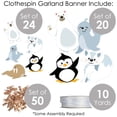 thumbnail image 6 of Big Dot of Happiness Arctic Polar Animals - Winter Baby Shower or Birthday Party DIY Decorations - Clothespin Garland Banner - 44 Pieces, 6 of 8