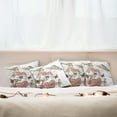 thumbnail image 3 of Ambesonne Vintage Throw Pillow Cover 4 Pack, Birds Butterflies Art, 24", Brown Tan, 3 of 6