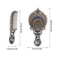 thumbnail image 6 of 1Set Vintage Makeup Metal Mirror with Comb Portable Handheld Vanity Mirror, 6 of 6