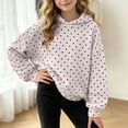 thumbnail image 6 of Asgosdo Polka Dot Hoodies for Girls Long Sleeve Kids Oversized Sweatshirts Casual Cute Teen Pullover Size 3-16Y, 6 of 6