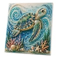 thumbnail image 2 of Underwater Sea Turtle Diamond Art Kit, with Frame Crystal Rhinestone Canvas for Home Wall Decor Relaxing DIY Craft Gift, Gifts for Family and Friends(Sea Turtles), 2 of 8