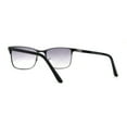 thumbnail image 4 of Mens Metal Half Rim Rectangular Bifocal Light Sunglasses Reader Gunmetal +2.75, 4 of 4