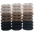thumbnail image 1 of RN BEAUTY Juego de lazos para el cabello en espiral de color degradado, 27 piezas en espiral, elásticos sin rastro, bandas para el cabello y accesorios impermeables (1,58 pulgadas/4 cm), 1 of 5