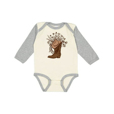 

Inktastic Cowgirl Rodeo Western Boot Gift Baby Girl Long Sleeve Bodysuit