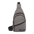 thumbnail image 2 of Milaget Men's Bag Fanny Pack Small Fashionable Portable Lightweight Chest Pack Gray, 2 of 9