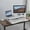 White, variant on New 32 Inch Desk Converter, Height Adjustable Sit to Stand Riser, Dual Monitor and Laptop Workstation with Wide Keyboard Tray, Standing Computer Desk, Natural Color