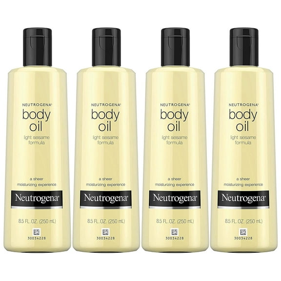 Neutrogena Body Oil Light Sesame Formula, Fragrance Free 8.5 oz (Pack of 4)