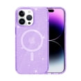 thumbnail image 4 of ShellTech for iPhone 14 Pro Max Case Clear Magnetic Glitter Compatible with Magsafe, Sparkle Bling Hard Magnet Mag Cover Non-Yellowing, Shiny Cute Phone Case for Women Gilrl,Purple, 4 of 8