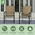thumbnail image 2 of SOLAURA 5-Piece Outdoor Patio Dining Set, Patio Furniture Set with Textilene Dining Chairs and Metal Square Dining Table for 4 People, Khaki, 2 of 8