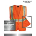 thumbnail image 2 of Bass Creek Outfitters Men's Reflective Safety Vest - High Visibility Mesh Work Vest for Men (M-XXL), 2 of 6
