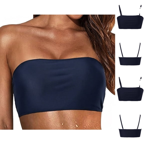 Women One Shoulder Bikini Top Adjustable Straps Bathing Suit Top Athletic Swimwear Top No Bottom