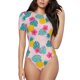 thumbnail image 1 of Fotbe Pineapple And Leaves Body de Mujer con Cuello Redondo y Mangas Cortas, Sin Mangas Ajustado, Suave, Cómodo y Básico-Small, 1 of 7