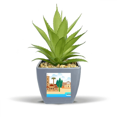 thumbnail image 1 of Chypre Monument National Bâtiment Faux Pot de Fleurs Ananas Vase Mini Décor, 1 of 3