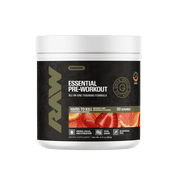 RAW Nutrition X GBRS Essential Pre Workout Powder, 200mg Caffeine, Hard to Kill Strawberry Lemonade, 20 Servings