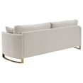 thumbnail image 6 of Corliss Upholstered Curved Track Arm Sofa Beige, 6 of 10