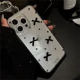 thumbnail image 2 of Funda de silicona suave con lazo de cinta negra Bling Korea para iPhone 15, 14, 13, 12 Pro Max, carcasa negra brillante a prueba de golpes, 2 of 4