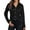 Black, variant on Admvng Women Blouses New Long Sleeve Lapel Button Solid Color Satin Casual Shirt S-2XL
