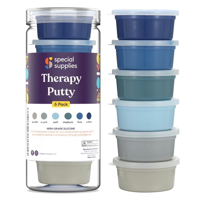 Juego de rehabilitación Therapy Putty Special Supplies de 6 unidades, 90 ml cada uno