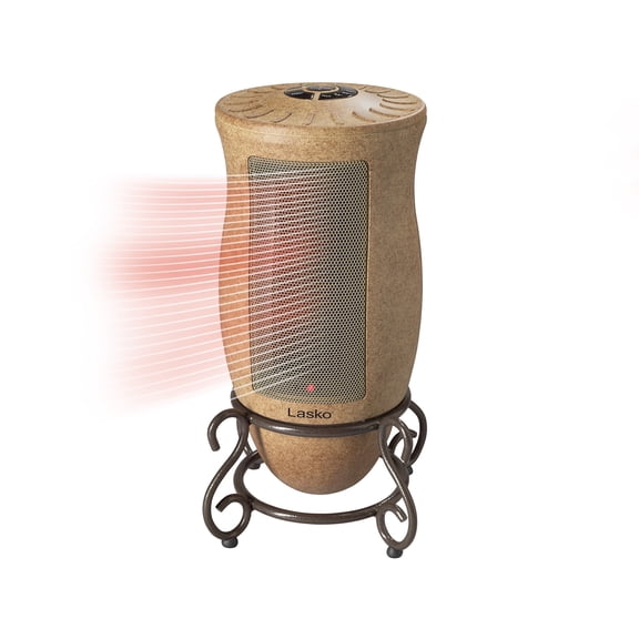 Lasko 16" 1500W Designer Series Oscillating Ceramic Space Heater with Timer, Beige, 6405