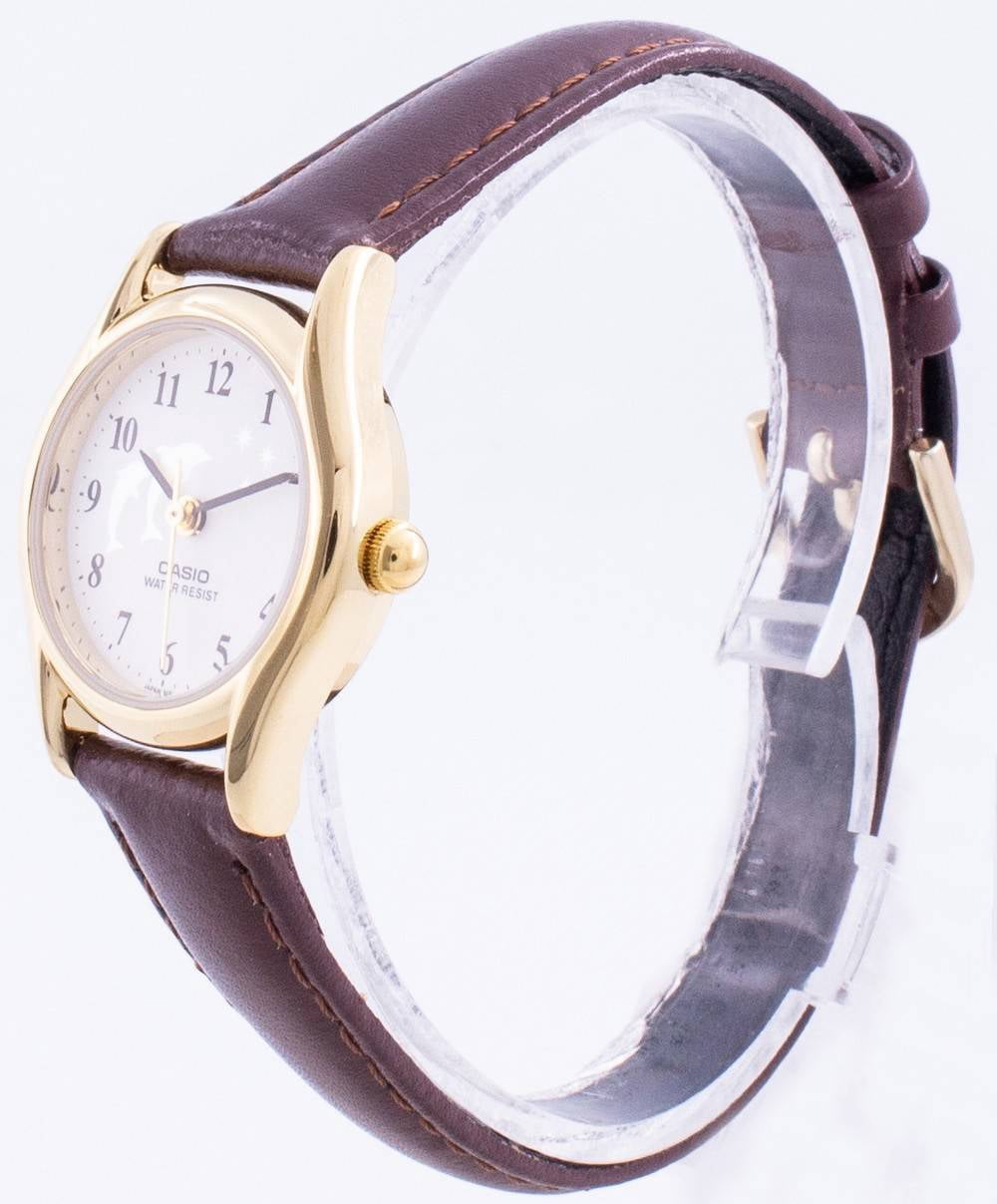 Womens Brown Leather Analog Watch LTP1094Q-7B9
