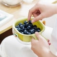 thumbnail image 6 of Small Fruit Colander, Vegetable Draining Basket, Fruit Washer, Plastic Strainer Bowl with Handle for Home Kitchen Dining Bar, 6 of 8