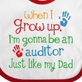 thumbnail image 4 of Inktastic Future Auditor Like My Dad Boys or Girls Baby Bib, 4 of 4