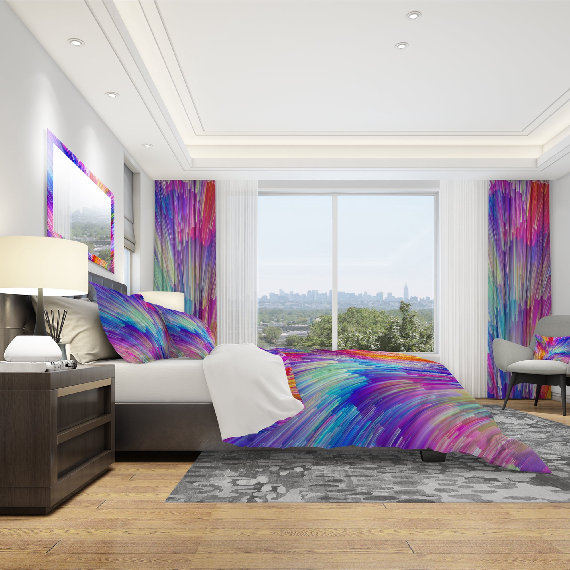 Designart 'Synergies of Painter Palette' Modern & Contemporary Duvet Cover Set