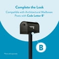 thumbnail image 5 of Architectural Mailboxes Edwards Galvanized Steel, Large, Post-Mount Mailbox in Black, 5 of 10