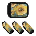 thumbnail image 2 of WOBOGO Yellow Flowers Pattern Luggage Handle Wrap 4Pcs Made of Neoprene is Soft and Flexible Suitable for Many Bags Shoulder Pads., 2 of 6