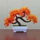 thumbnail image 4 of Toystoory Plantas artificiales en maceta, bonsái decorativo verde, árboles pequeños, flores, fiesta, oficina, adorno de para decoración del Decoración Silbato de Dragón Árbol Tarde Rojo, 4 of 6