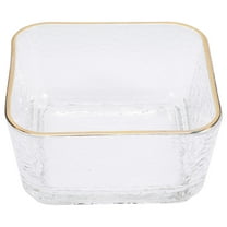 AURARMLET Dessert Serving Bowls Elegant Fruit Salad Bowl Glass 1Pack 3.85x3.85x2.00in