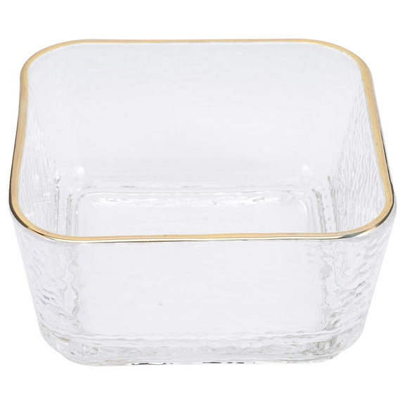 AURARMLET Dessert Serving Bowls Elegant Fruit Salad Bowl Glass 1Pack 3.85x3.85x2.00in